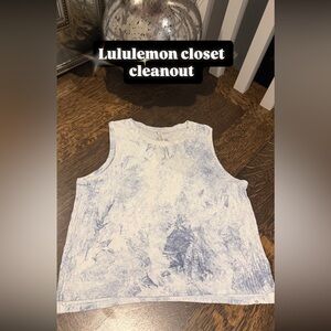 lululemon athletica White and Blue Women's Muscle Tee
